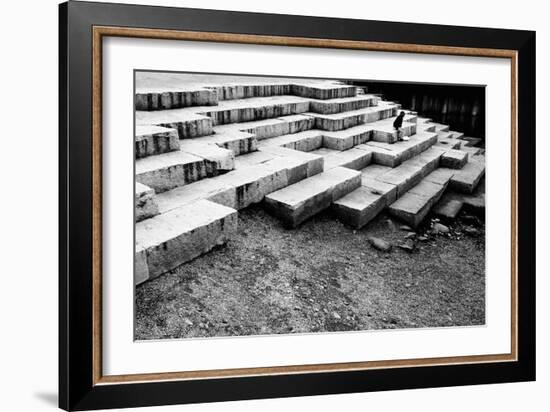 Figure in the Distance in Landscape-Sharon Wish-Framed Photographic Print