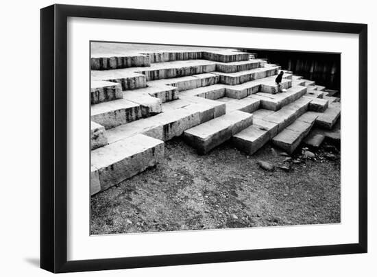 Figure in the Distance in Landscape-Sharon Wish-Framed Photographic Print