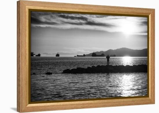 Figure in the Distance in Landscape-Sharon Wish-Framed Premier Image Canvas