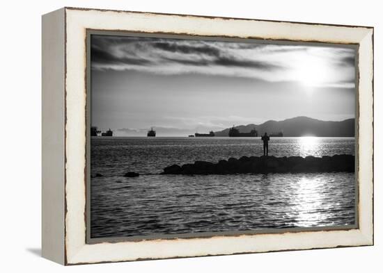 Figure in the Distance in Landscape-Sharon Wish-Framed Premier Image Canvas