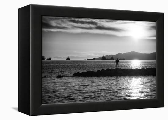 Figure in the Distance in Landscape-Sharon Wish-Framed Premier Image Canvas