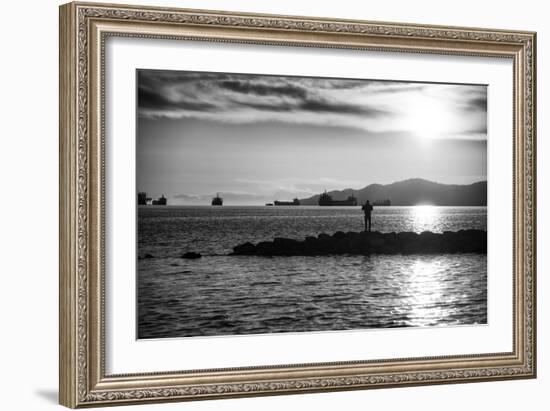 Figure in the Distance in Landscape-Sharon Wish-Framed Photographic Print