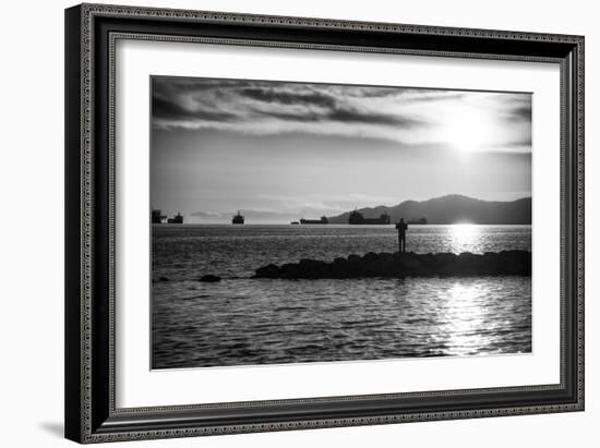 Figure in the Distance in Landscape-Sharon Wish-Framed Photographic Print