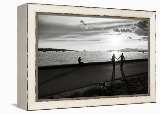 Figure in the Distance in Landscape-Sharon Wish-Framed Premier Image Canvas