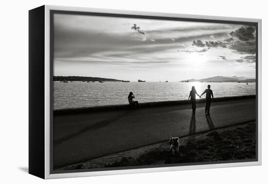 Figure in the Distance in Landscape-Sharon Wish-Framed Premier Image Canvas