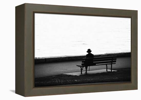 Figure in the Distance in Landscape-Sharon Wish-Framed Premier Image Canvas