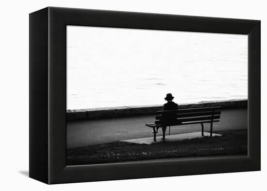 Figure in the Distance in Landscape-Sharon Wish-Framed Premier Image Canvas