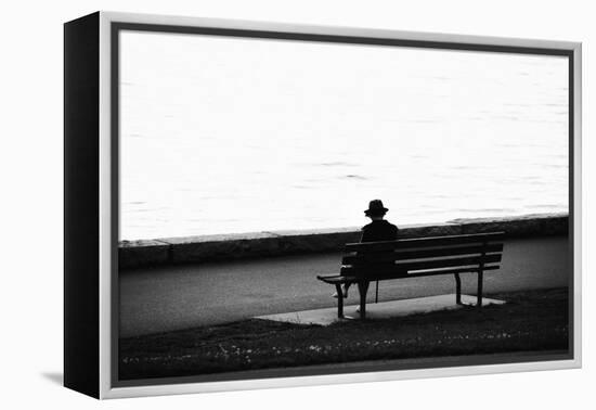 Figure in the Distance in Landscape-Sharon Wish-Framed Premier Image Canvas