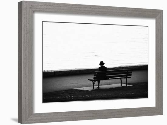 Figure in the Distance in Landscape-Sharon Wish-Framed Photographic Print