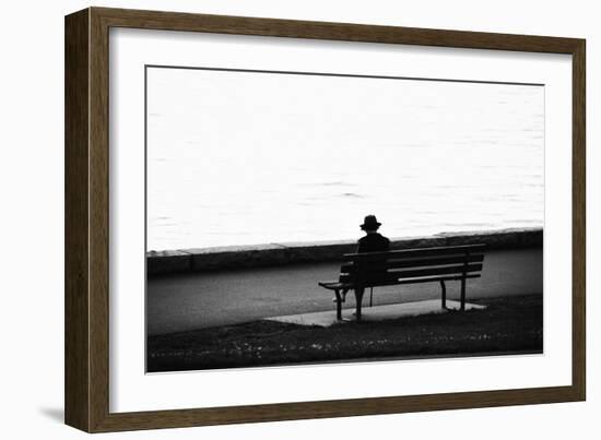 Figure in the Distance in Landscape-Sharon Wish-Framed Photographic Print