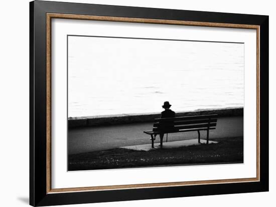 Figure in the Distance in Landscape-Sharon Wish-Framed Photographic Print