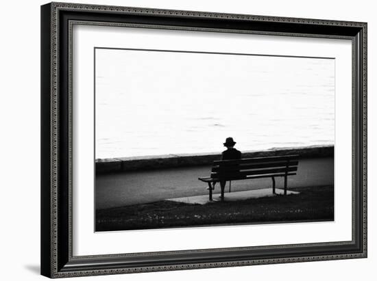 Figure in the Distance in Landscape-Sharon Wish-Framed Photographic Print