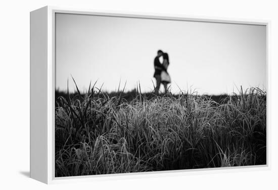 Figure in the Distance in Landscape-Sharon Wish-Framed Premier Image Canvas