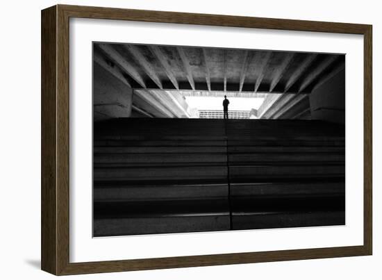 Figure in the Distance in Landscape-Sharon Wish-Framed Photographic Print