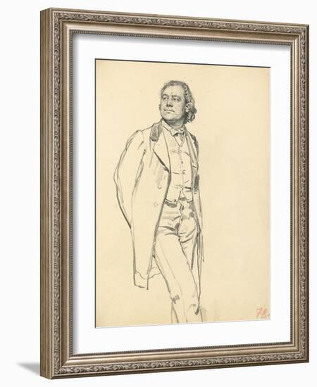 Figure of a Standing Man, C. 1872-1875-Ilya Efimovich Repin-Framed Giclee Print