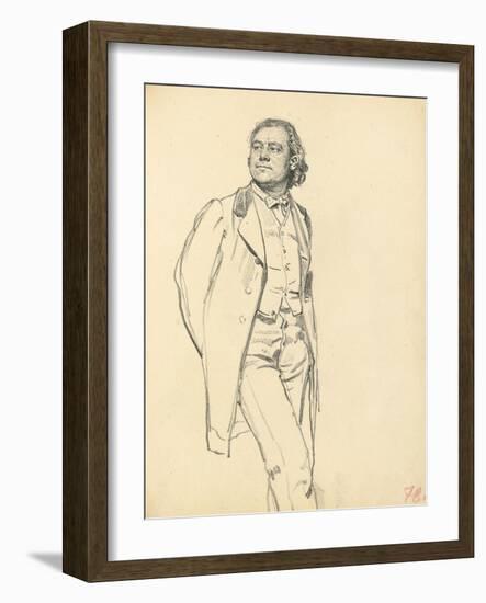 Figure of a Standing Man, C. 1872-1875-Ilya Efimovich Repin-Framed Giclee Print