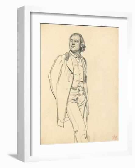 Figure of a Standing Man, C. 1872-1875-Ilya Efimovich Repin-Framed Giclee Print