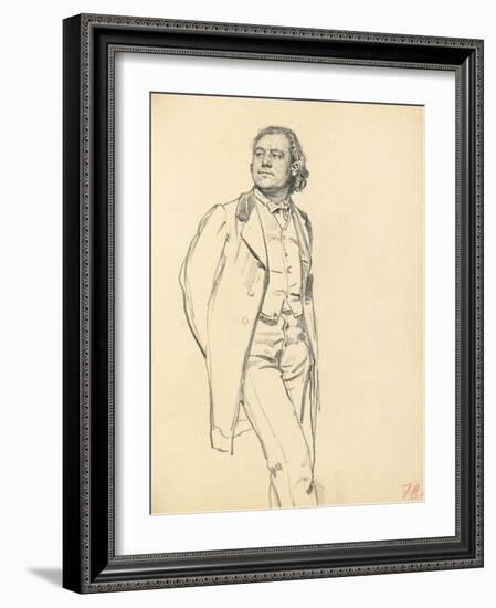 Figure of a Standing Man, C. 1872-1875-Ilya Efimovich Repin-Framed Giclee Print