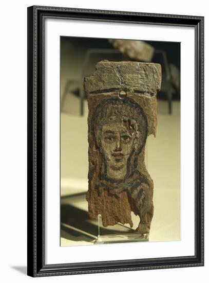 Figure of a Woman, Painted Wood Fragment-null-Framed Giclee Print