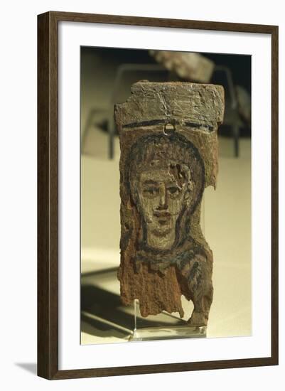 Figure of a Woman, Painted Wood Fragment-null-Framed Giclee Print