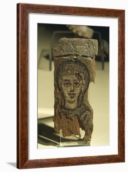 Figure of a Woman, Painted Wood Fragment-null-Framed Giclee Print