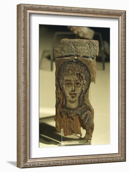 Figure of a Woman, Painted Wood Fragment-null-Framed Giclee Print