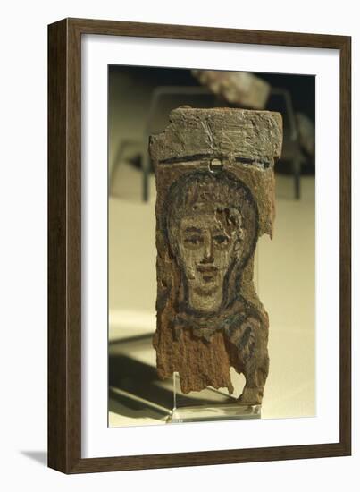 Figure of a Woman, Painted Wood Fragment-null-Framed Giclee Print