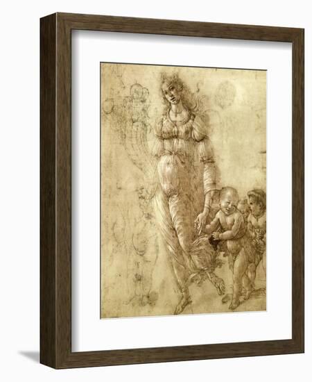 Figure of Abundance, 1485-Sandro Botticelli-Framed Giclee Print