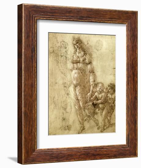 Figure of Abundance, 1485-Sandro Botticelli-Framed Giclee Print