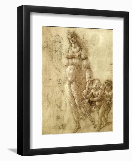 Figure of Abundance, 1485-Sandro Botticelli-Framed Giclee Print