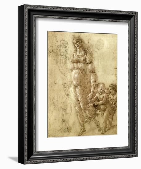 Figure of Abundance, 1485-Sandro Botticelli-Framed Giclee Print