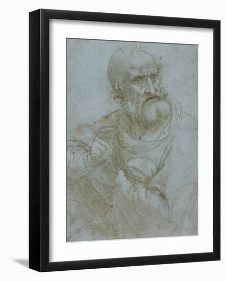 Figure of an Apostle, c.1495-Leonardo Da Vinci-Framed Giclee Print