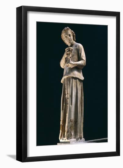 Figure of Angel, Statue to Left of Group of Madonna and Child with Two Angels, Ca 1312-Giovanni Pisano-Framed Giclee Print