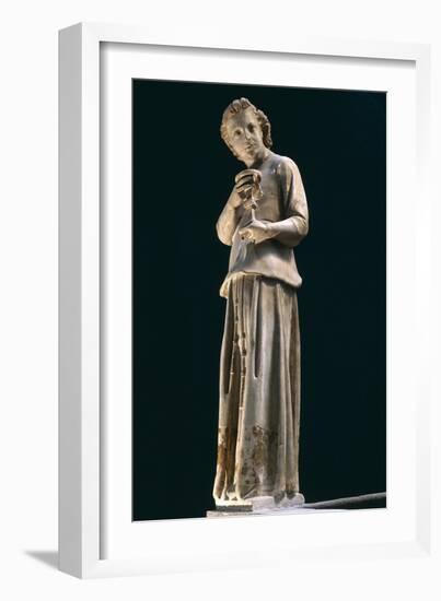 Figure of Angel, Statue to Left of Group of Madonna and Child with Two Angels, Ca 1312-Giovanni Pisano-Framed Giclee Print