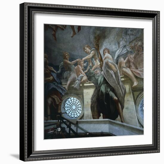 Figure of Apostle, Detail of Frescoes of Dome of Parma Cathedral-Antonio Allegri Da Correggio-Framed Giclee Print