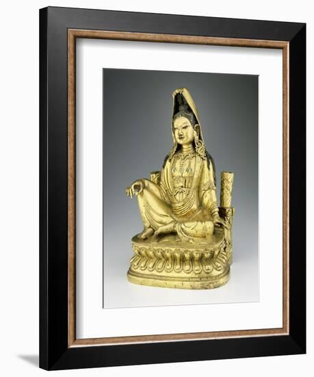 Figure of Avolokitesvara Guanyin, Qing Dynasty-null-Framed Giclee Print