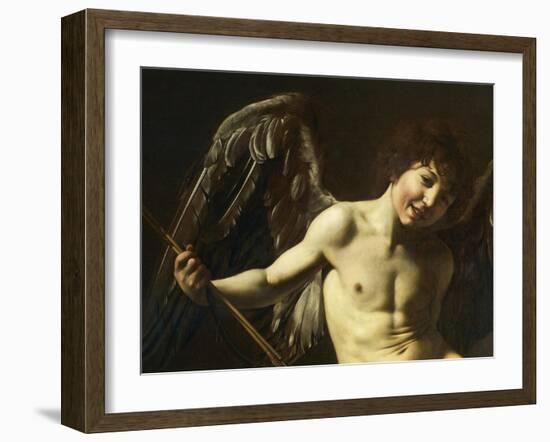 Figure of Cupid, Detail from Amor Victorious or Love Conquers All-Caravaggio-Framed Giclee Print