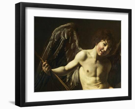 Figure of Cupid, Detail from Amor Victorious or Love Conquers All-Caravaggio-Framed Giclee Print