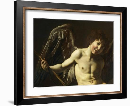 Figure of Cupid, Detail from Amor Victorious or Love Conquers All-Caravaggio-Framed Giclee Print