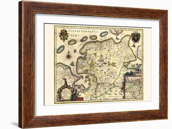 Figure Of East Friesland-Willem Janszoon Blaeu-Framed Art Print