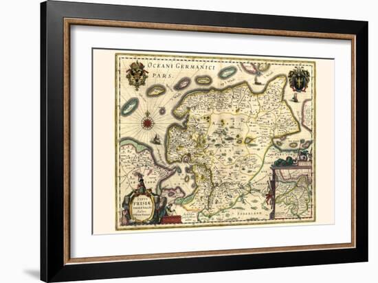 Figure Of East Friesland-Willem Janszoon Blaeu-Framed Art Print