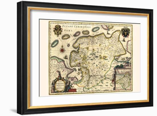 Figure Of East Friesland-Willem Janszoon Blaeu-Framed Art Print