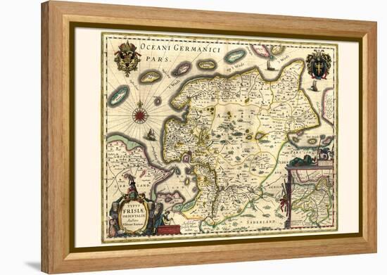 Figure Of East Friesland-Willem Janszoon Blaeu-Framed Stretched Canvas