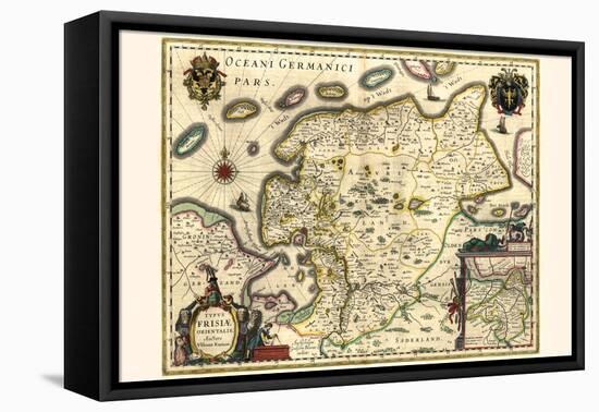 Figure Of East Friesland-Willem Janszoon Blaeu-Framed Stretched Canvas