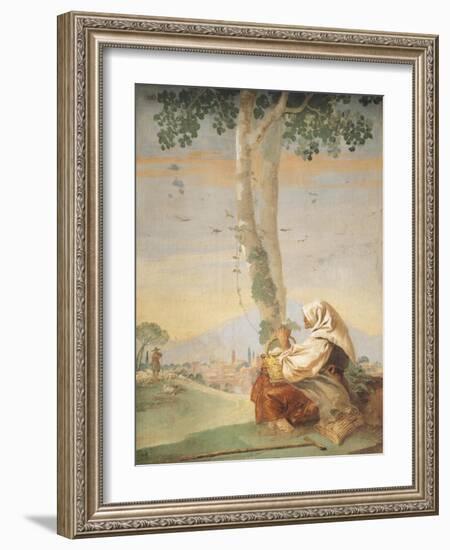 Figure of Peasant-Giambattista Tiepolo-Framed Giclee Print