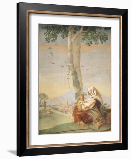 Figure of Peasant-Giambattista Tiepolo-Framed Giclee Print