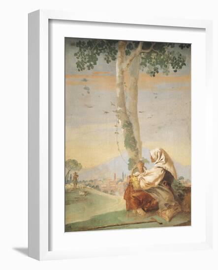 Figure of Peasant-Giambattista Tiepolo-Framed Giclee Print