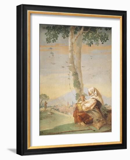 Figure of Peasant-Giambattista Tiepolo-Framed Giclee Print