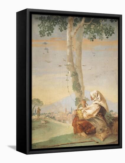 Figure of Peasant-Giambattista Tiepolo-Framed Premier Image Canvas