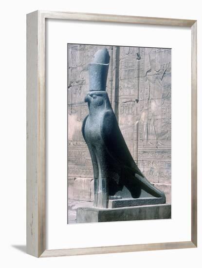 Figure of the god Horus in the form of a falcon, Temple of Horus, Edfu, Egypt, c251BC-c246BC-Unknown-Framed Giclee Print